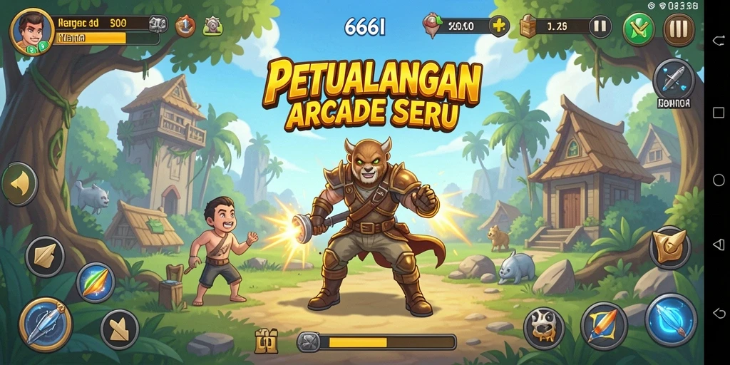 Tangkapan layar gameplay menampilkan aksi dinamis 666I yang seru.
