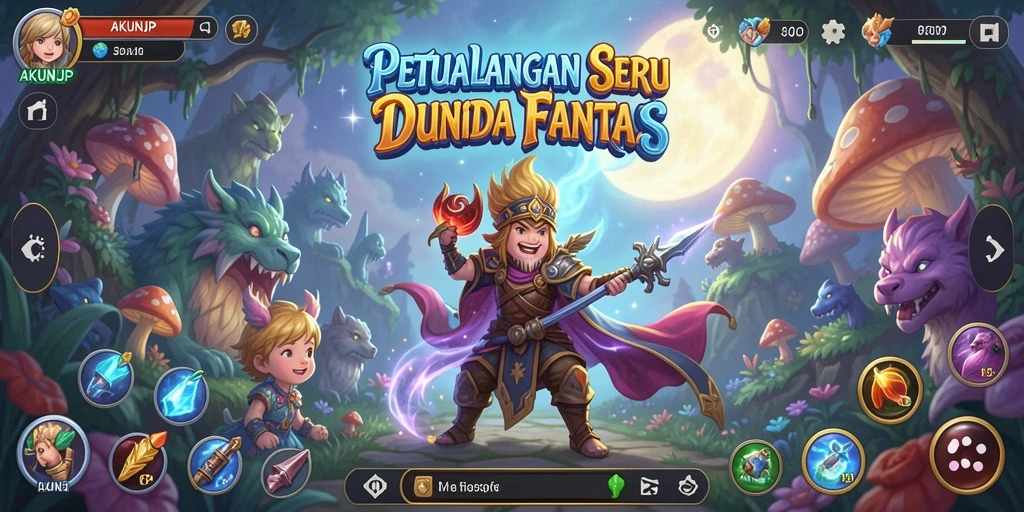 Screenshot menampilkan adegan menegangkan dalam petualangan AKUNJP.