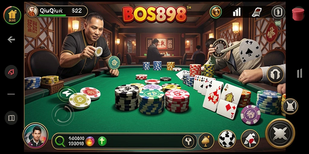 Screenshot gameplay QiuQiu yang mendebarkan di BOS898.