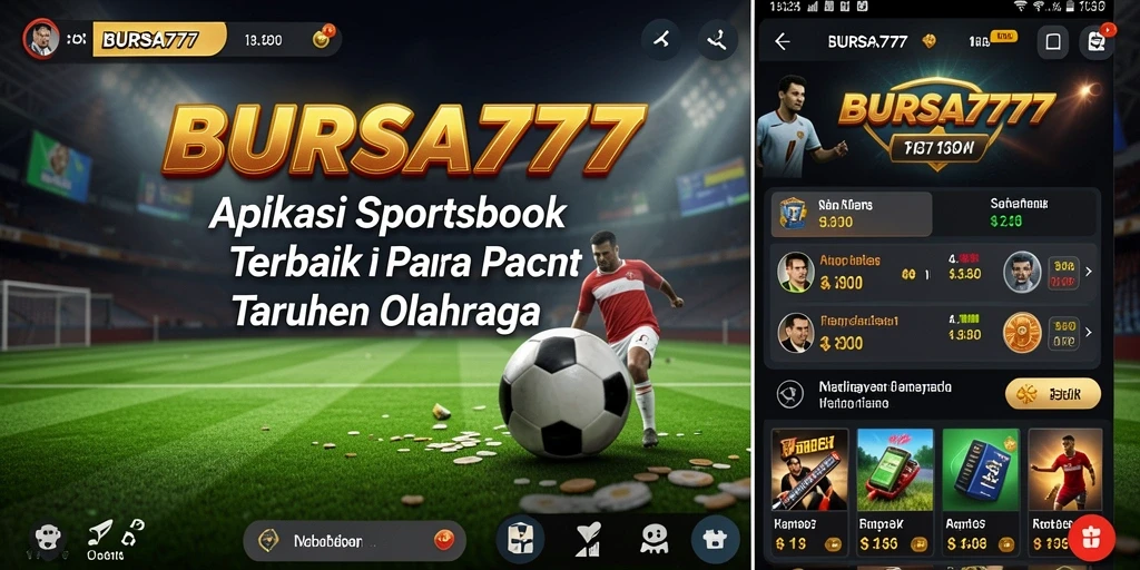 Tampilan layar utama <strong>BURSA777</strong> menampilkan berbagai opsi taruhan olahraga.