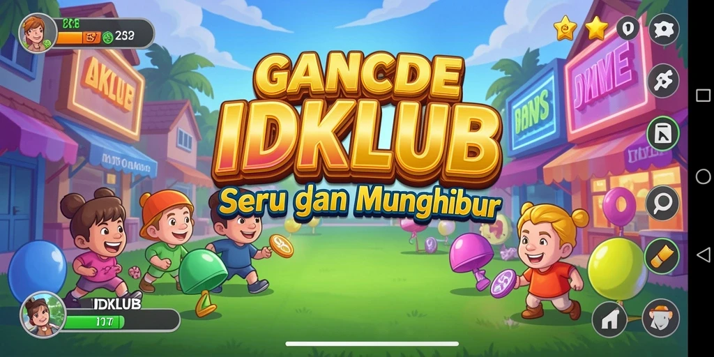 Tampilan gameplay seru dalam IDKLUB, siap untuk tantangan Arcade.
