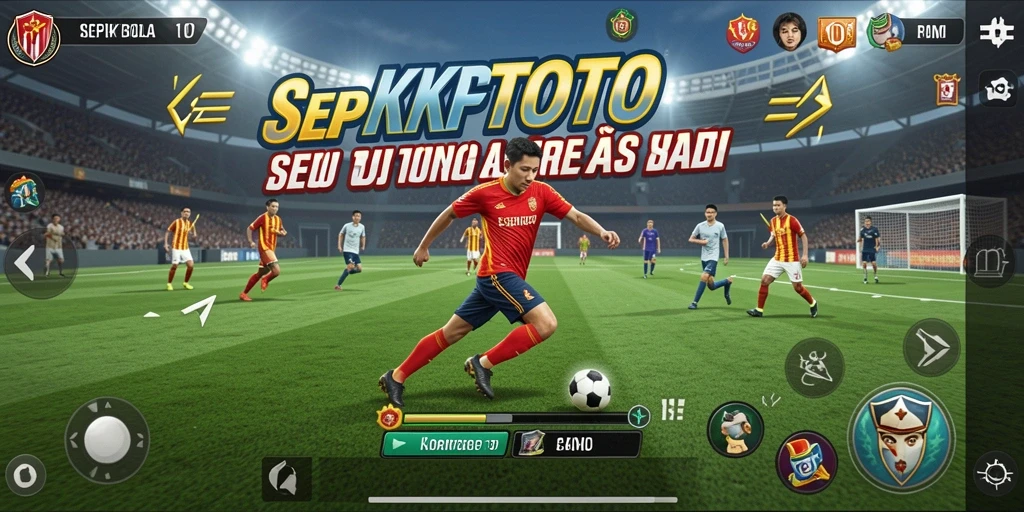 Tampilan menarik dari gameplay KPKTOTO dengan aksi sepak bola yang mendebarkan.
