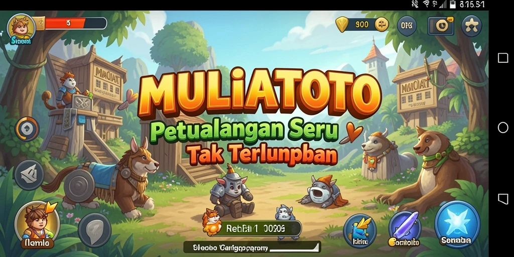 Tampilan gameplay seru dari MULIATOTO dengan banyak tantangan.