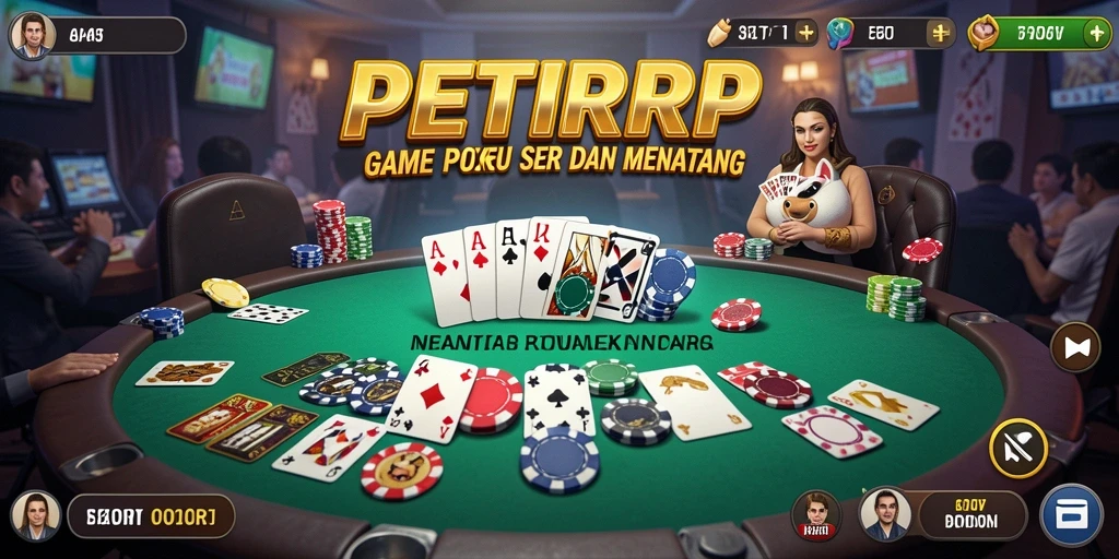 Tampilan permainan Poker yang seru dan mendebarkan di PETIRRP.
